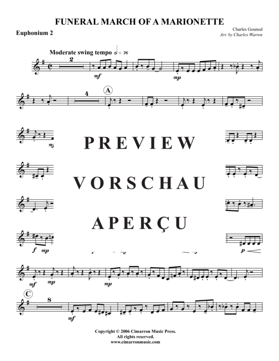 Product gallery: Page 12 of 17 Funeral March of a Marionette , , (Tuba Quartet: 2x Baritone, 2xTuba)