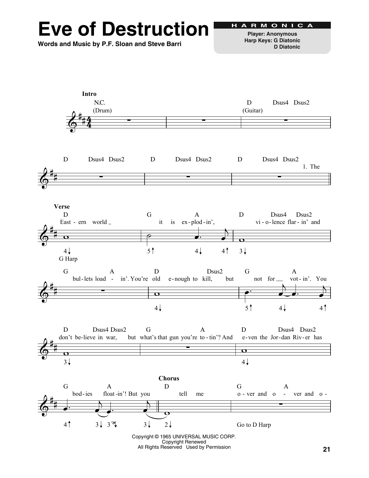 Product gallery: Page 1 of 1 Eve Of Destruction, Barry McGuire
