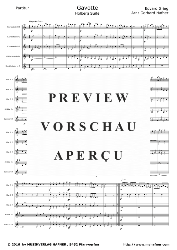 gallery: Gavotte, , (Clarinet Quintet)