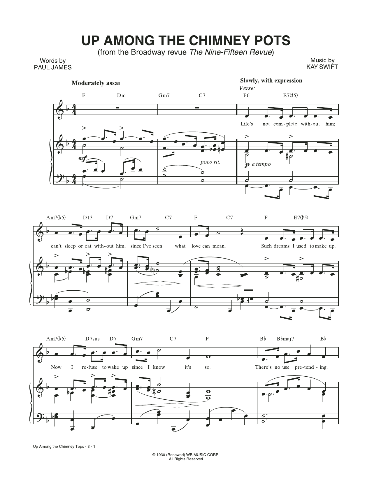 Product picture to: Up Among The Chimney Pots (from The Nine-Fifteen Revue)