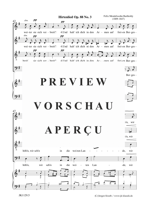 gallery: Hirtenlied op.88.3 / O Winter, schlimmer Winter, , Klavier und Gesang