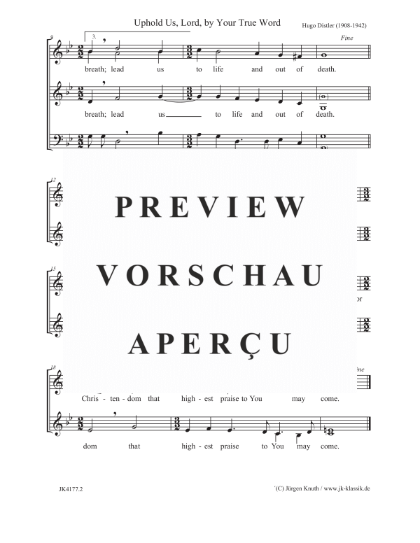 gallery: Uphold Us, Lord, by Your True Word (The Year Cycle, Op.5, No.32), , Gemischter Chor 3-stimmig SAM