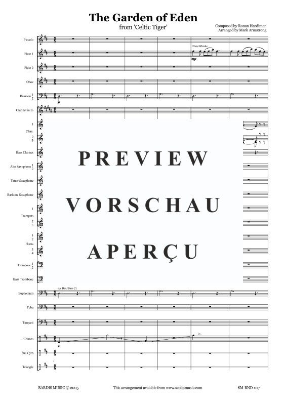 Product gallery: Page 4 of 11 The Garden of Eden (Celtic Tiger), , Flute Solo and Concert Band