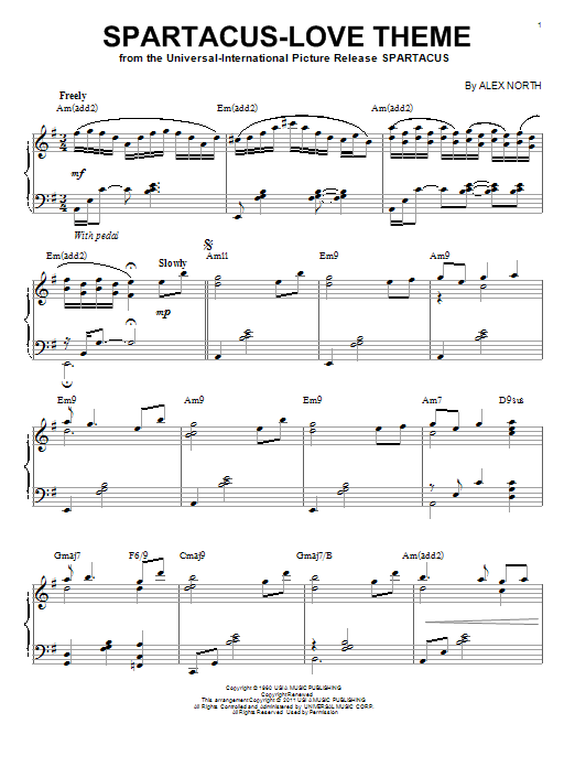 Product gallery: Page 1 of 1 Spartacus - Love Theme [Jazz version] (arr. Brent Edstrom), Bill Evans