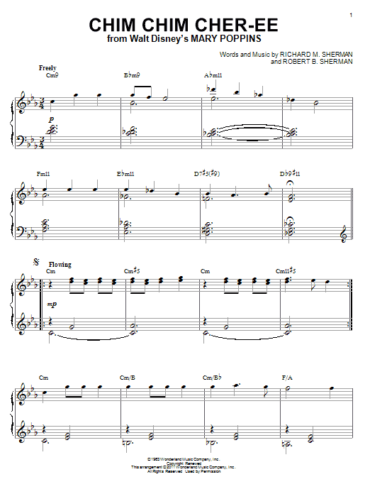 Product gallery: Page 1 of 1 Chim Chim Cher-ee [Jazz version] (from Mary Poppins) (arr. Brent Edstrom), Dick Van Dyke