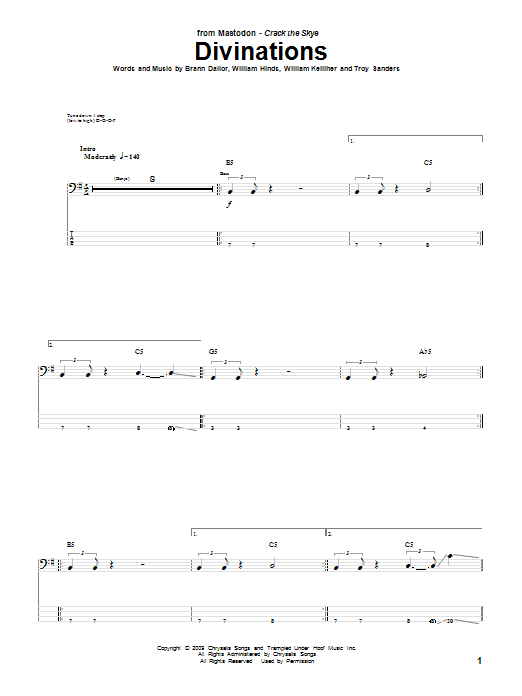 Produktgalerie: Seite 1 von 1 Divinations, Mastodon, E-Bass