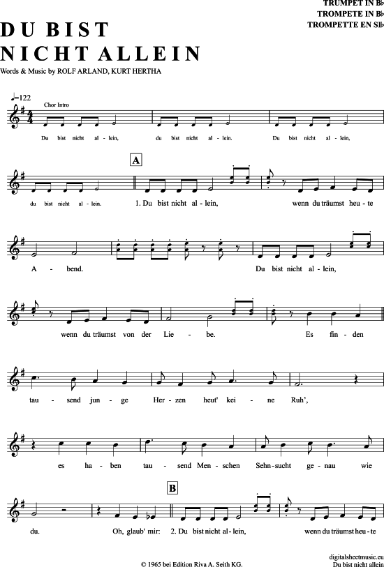 Product picture to: Du Bist Nicht Allein Roy Black