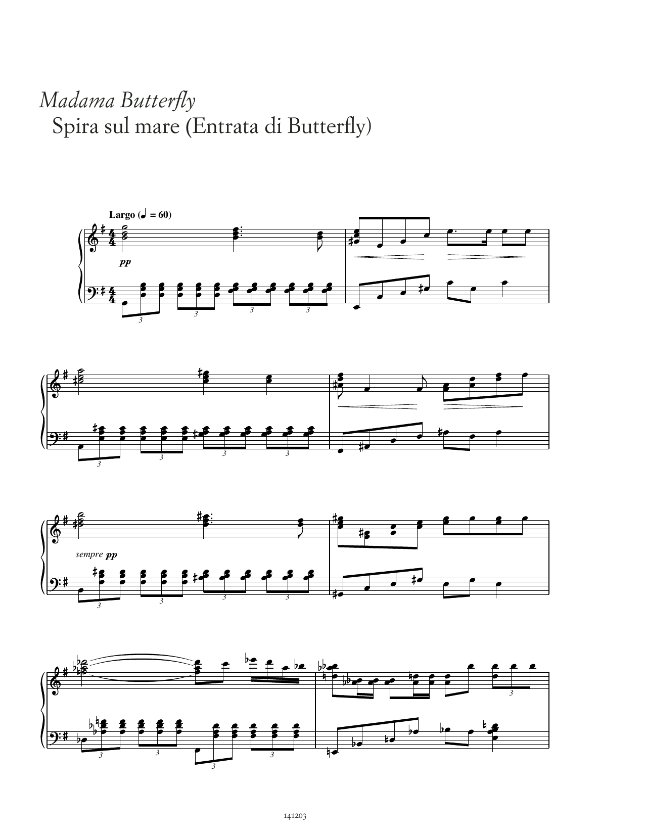 Produktbild zu:  Spira sul mare - Giacomo Puccini
