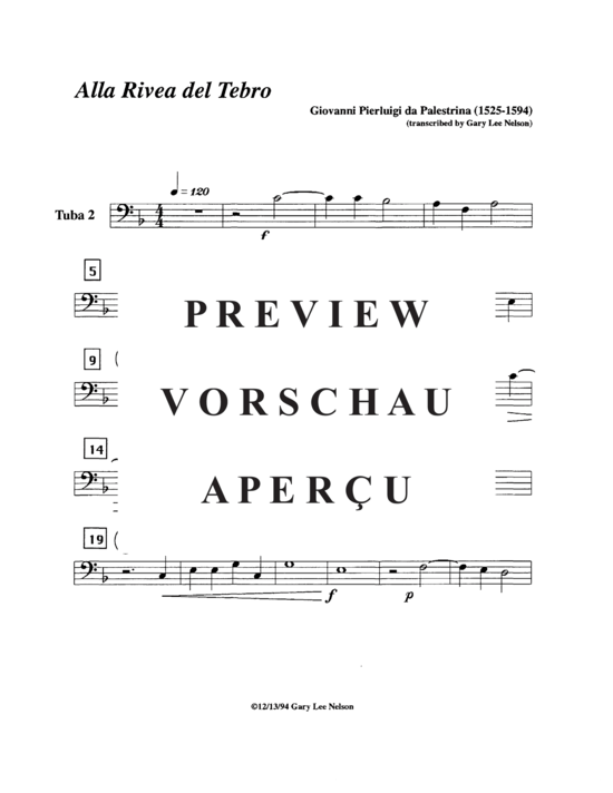 Product gallery: Page 8 of 13 Alla Rivera del Tebro , , (Tuba Quartet TTTT)