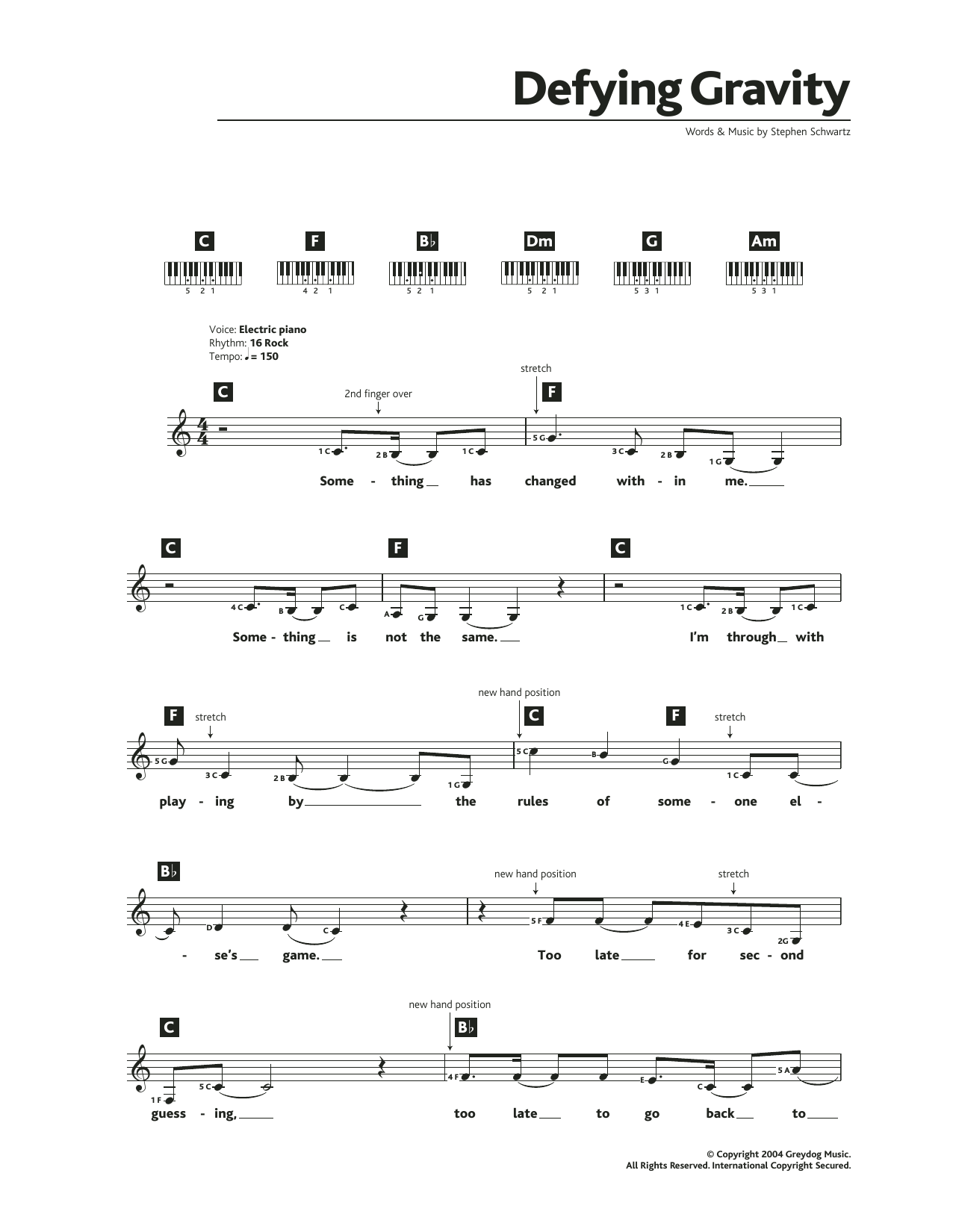 Produktbild zu: Defying Gravity (from Wicked)