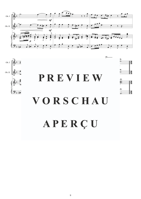 Produktgalerie: Seite 10 von 11 Oboe Concerto No.3 in F-Dur Op.9, , 2 Oboen und Cembalo