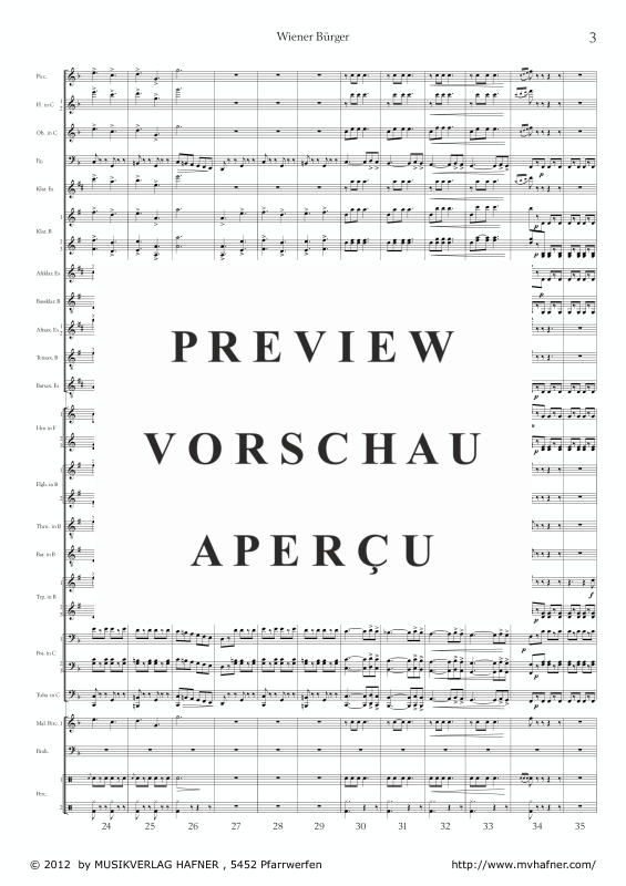 Product gallery: Page 7 of 11 Wiener Bürger, , (large wind orchestra)