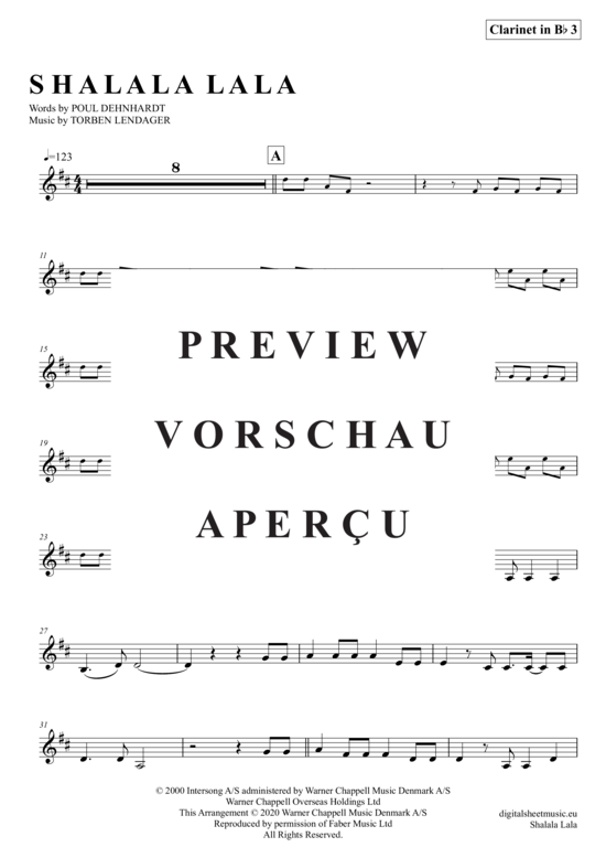 Product gallery: Page 14 of 21 Shalala Lala , Vengaboys, (clarinet trio + piano)