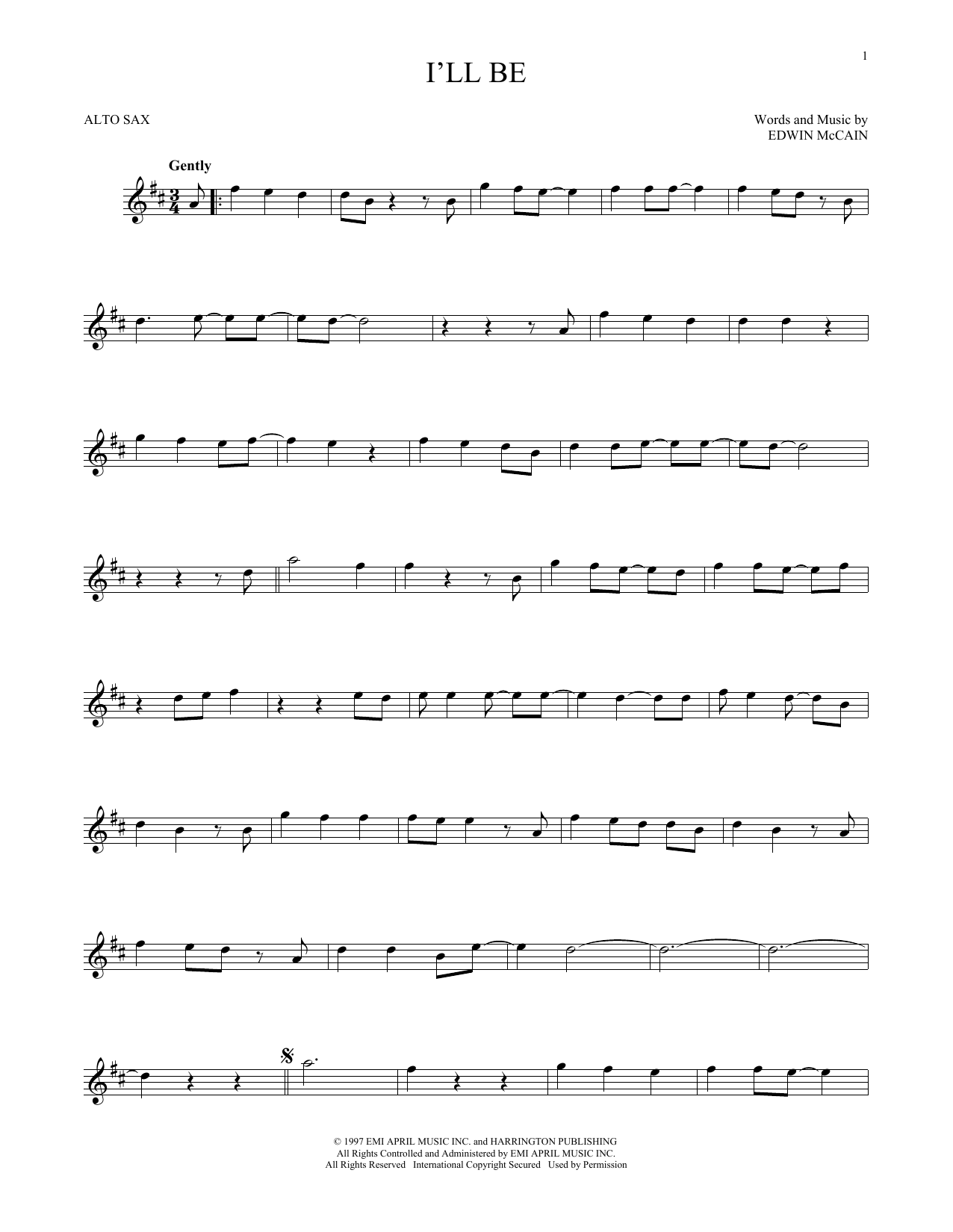 Product gallery: Page 1 of 1 I'll Be, Edwin McCain