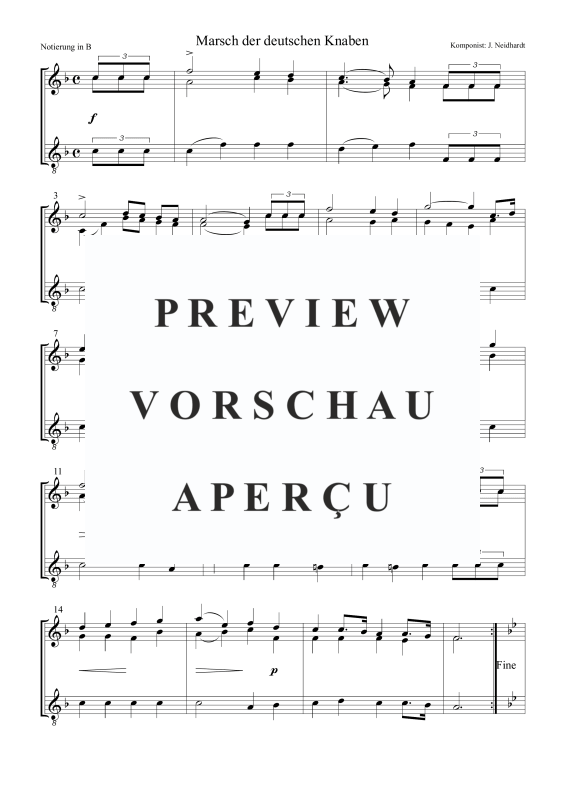 Produktgalerie: Seite 4 von 5 Marsch der deutschen Knaben, , Posaunenchor