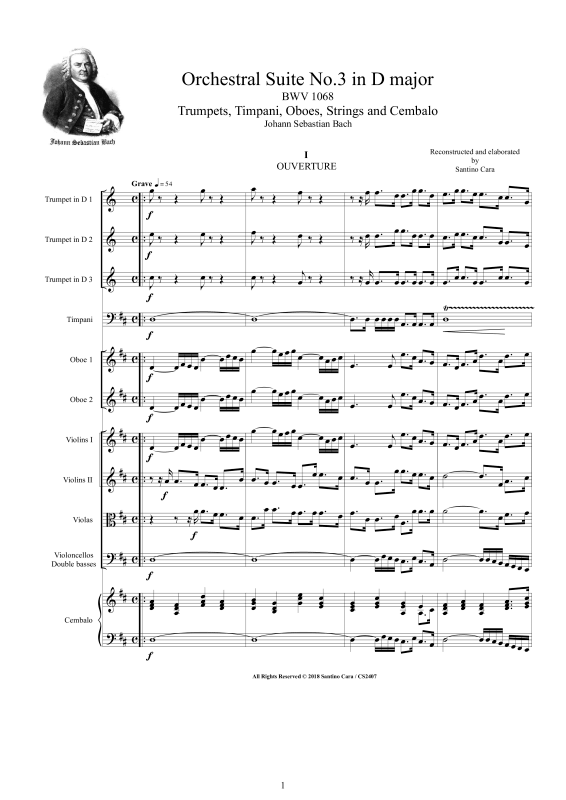 Produktbild zu: Orchester Suite Nr. 3 D-Dur BWV 1068Johann Sebastian Bach