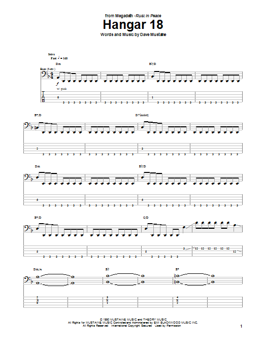 Produktgalerie: Seite 1 von 1 Hangar 18, Megadeth, E-Bass