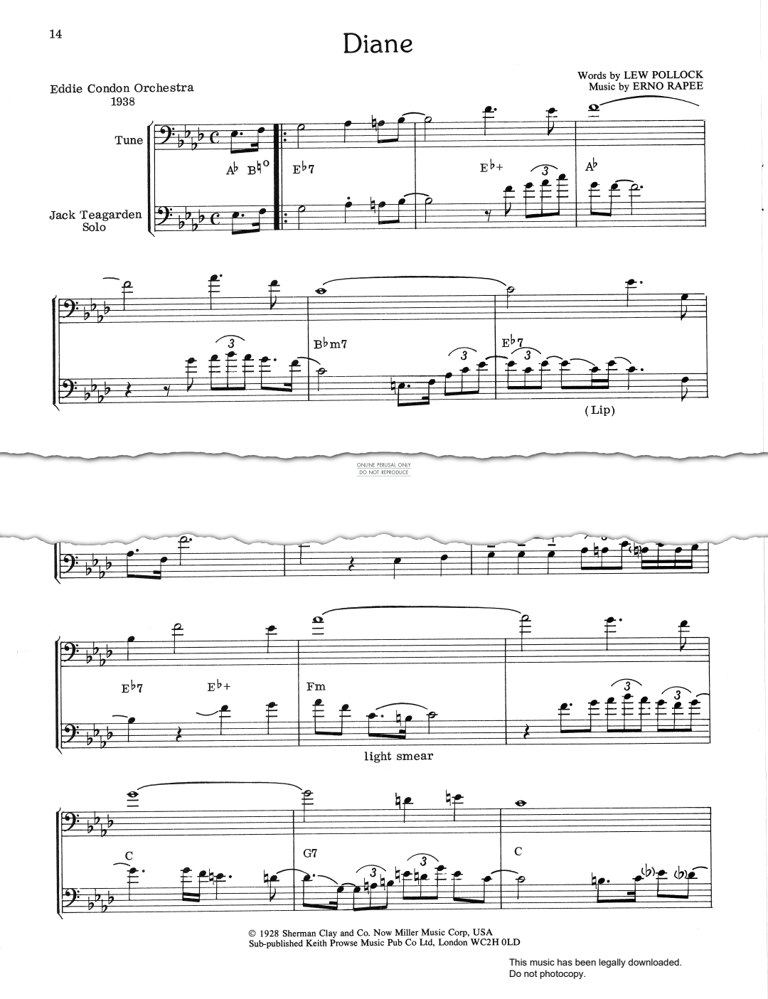 Product gallery: Page 1 of 1 Diane, Jack Teagarden