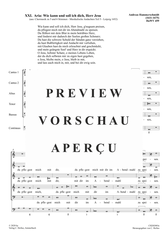gallery: Wie kann und soll ich dich, Herr Jesu (Aria) , , (Gemischter Chor 5-stimmig)