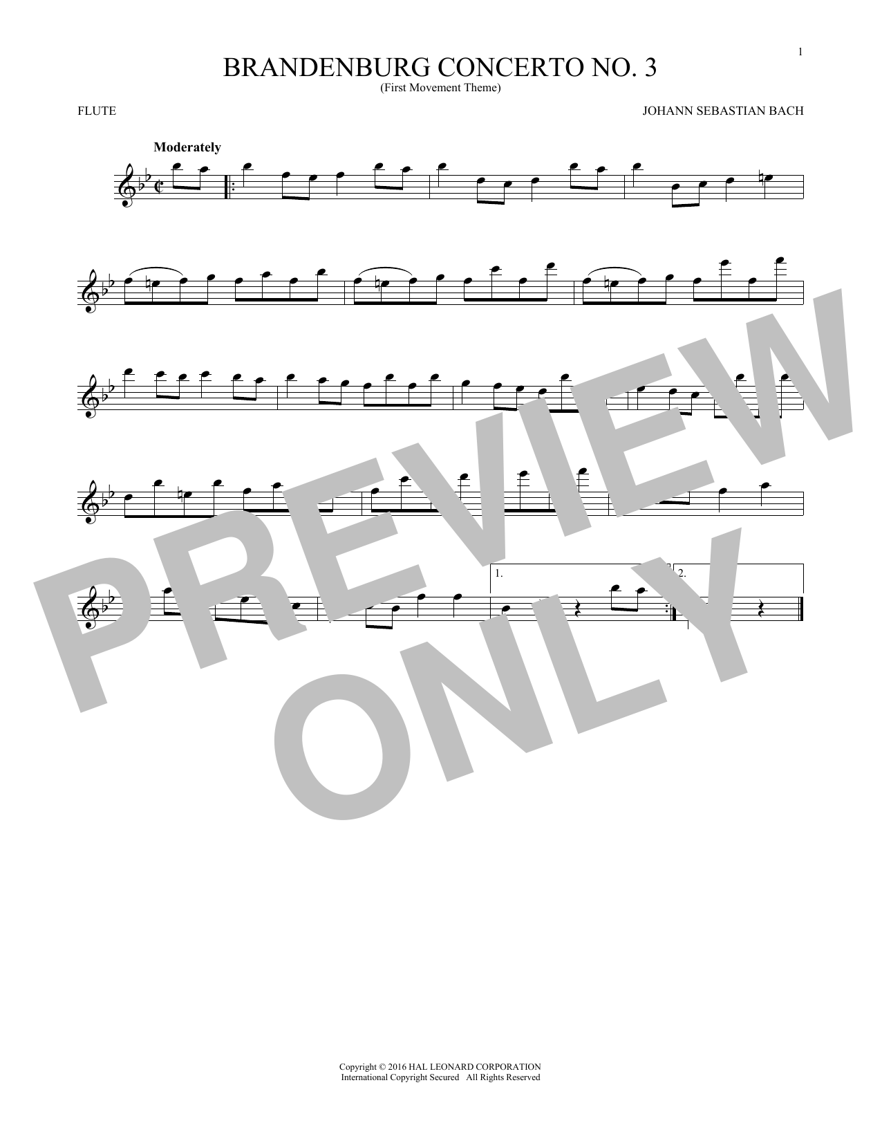 Product gallery: Page 1 of 1 Brandenburg Concerto No. 3, Johann Sebastian Bach