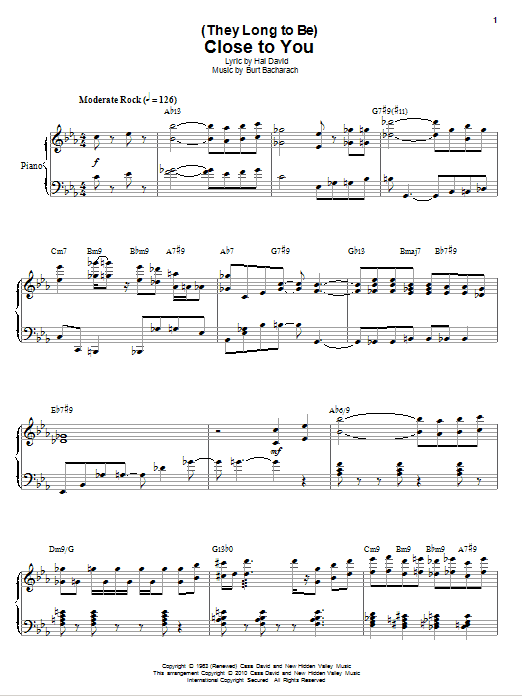 Produktbild zu: (They Long To Be) Close To You