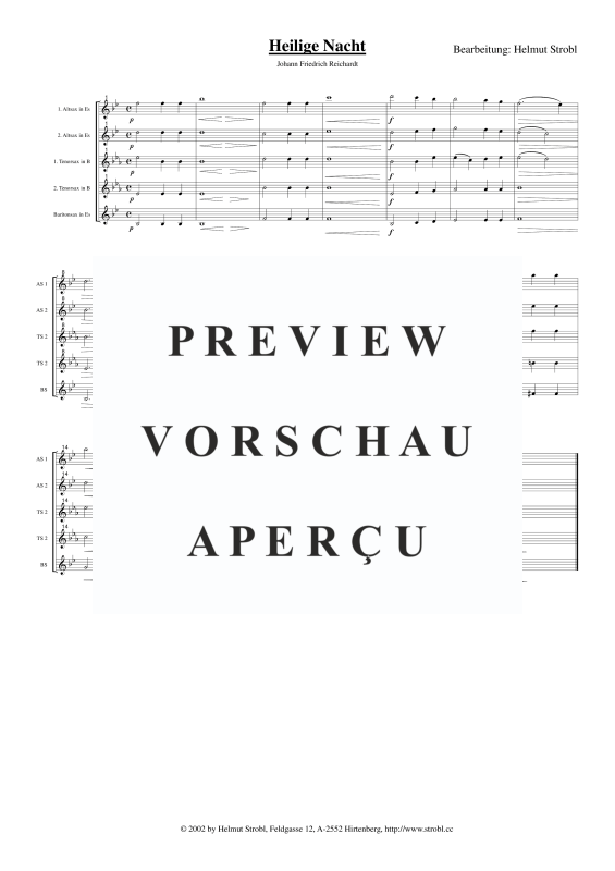 gallery: Heilige Nacht, , Saxophonquintett AATTB