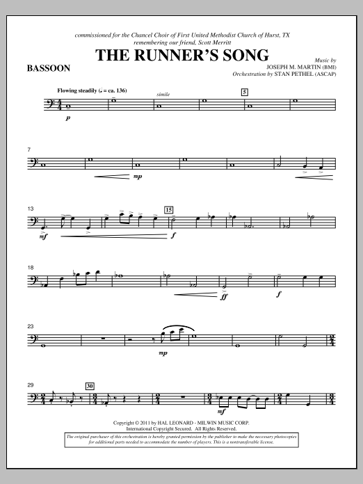 Produktbild zu: The Runner's Song - Bassoon