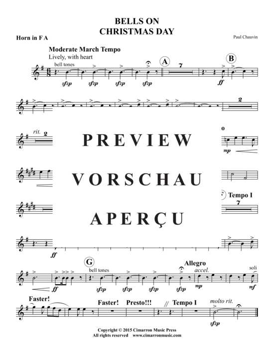 Produktgalerie: Seite 9 von 16 Bells on Christmas Day , , (Doppel Blechbläserquintett)