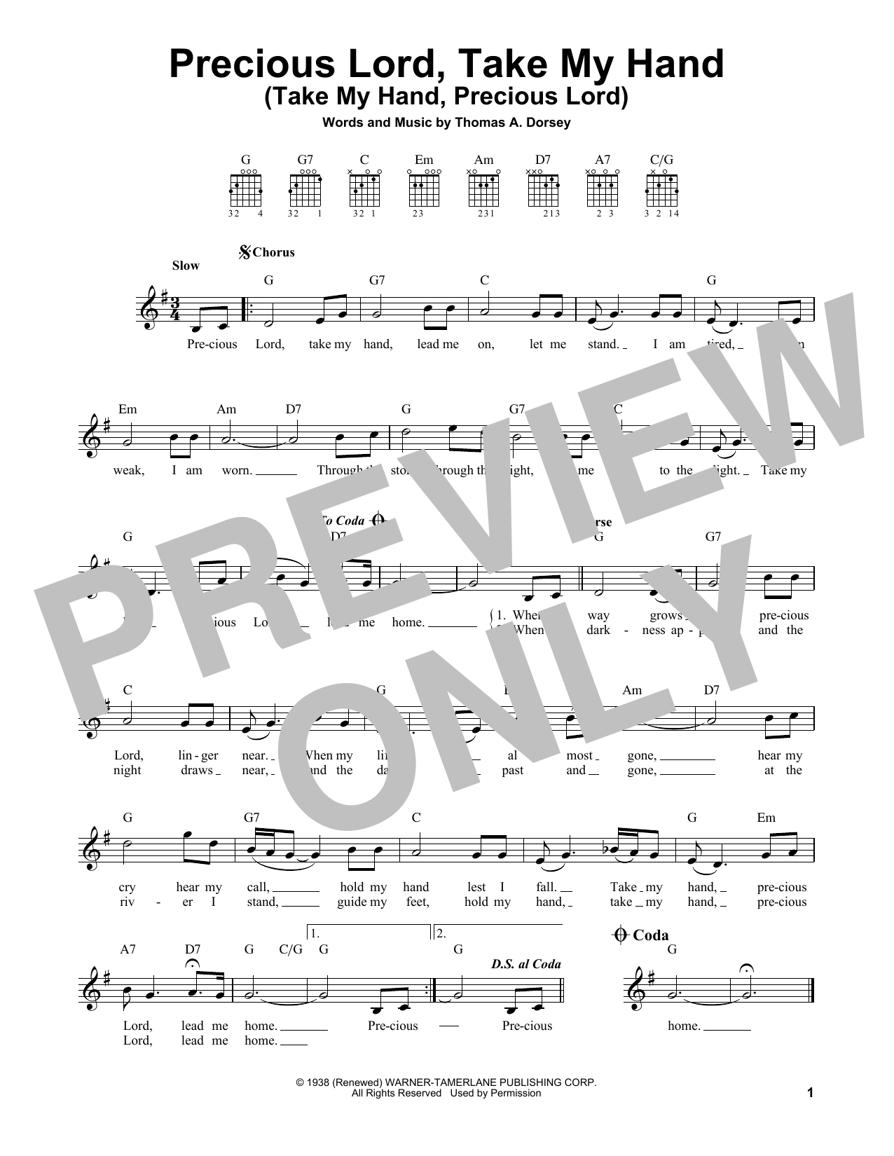 Produktbild zu: Precious Lord, Take My Hand (Take My Hand, Precious Lord)