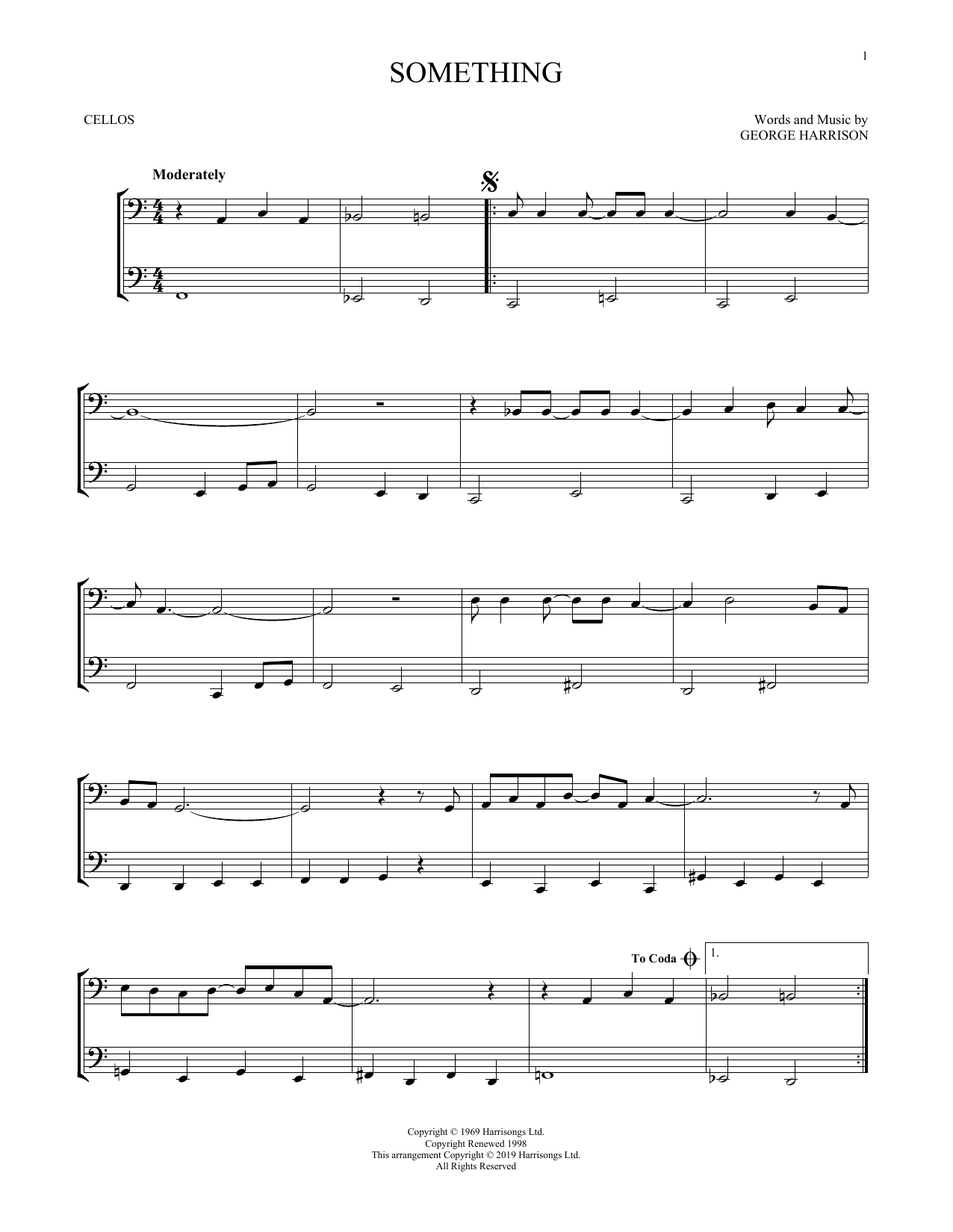 Produktgalerie: Seite 1 von 1 Something, The Beatles, Violoncello