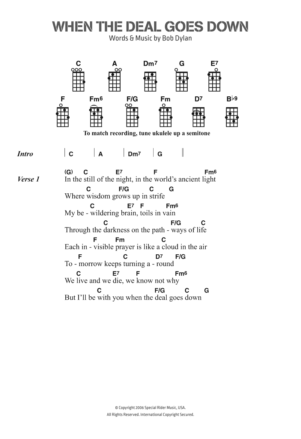 Produktgalerie: Seite 1 von 1 When The Deal Goes Go Down, Bob Dylan, Gesang, Gitarre, Klavier