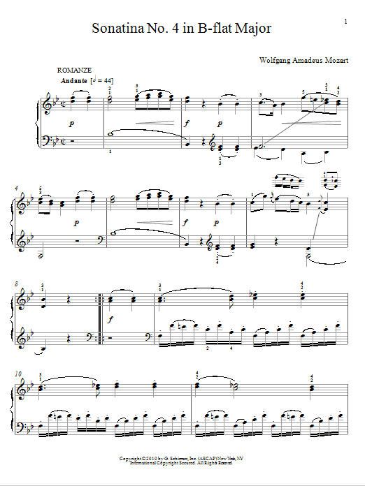 Produktbild zu: Sonatina No. 4 In B-Flat Major