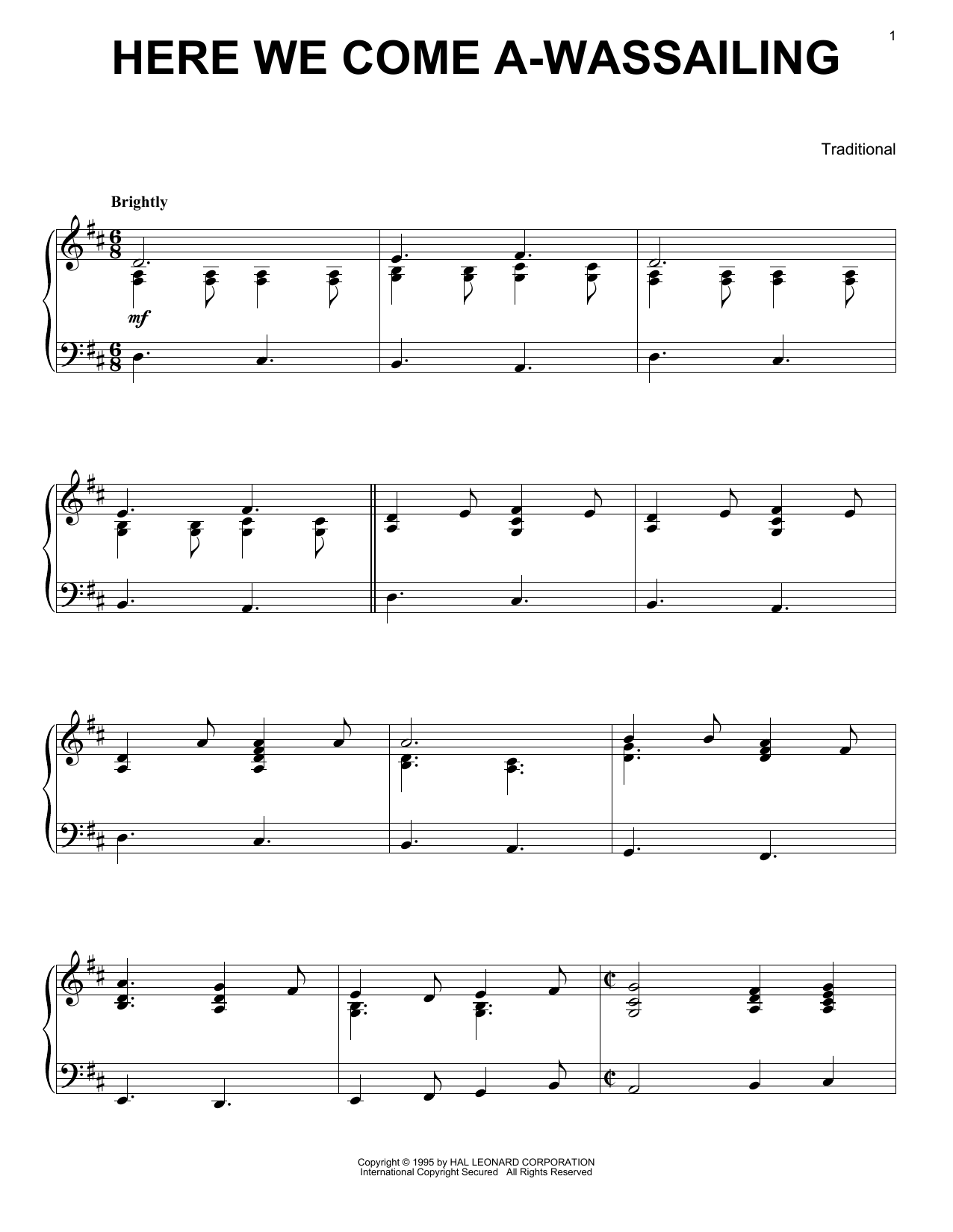 Product gallery: Page 1 of 1 Here We Come A-Wassailing, Traditional