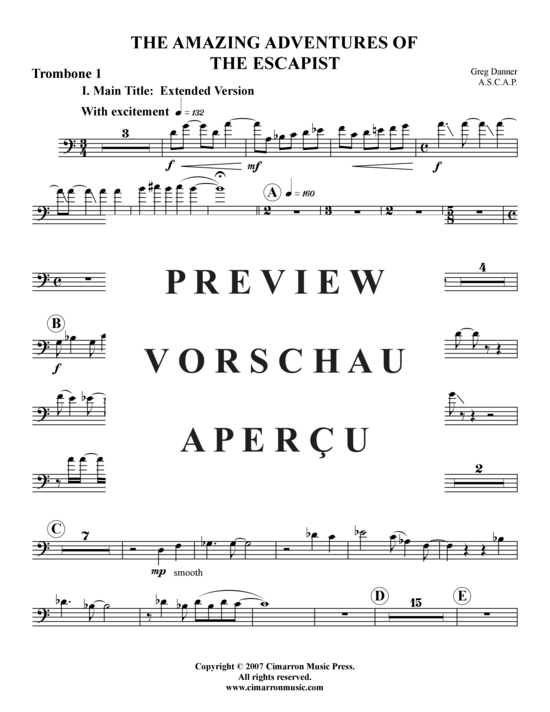 Product gallery: Page 17 of 21 The Amazing Adventures of "The Escapist" , , (Trombone ensemble)