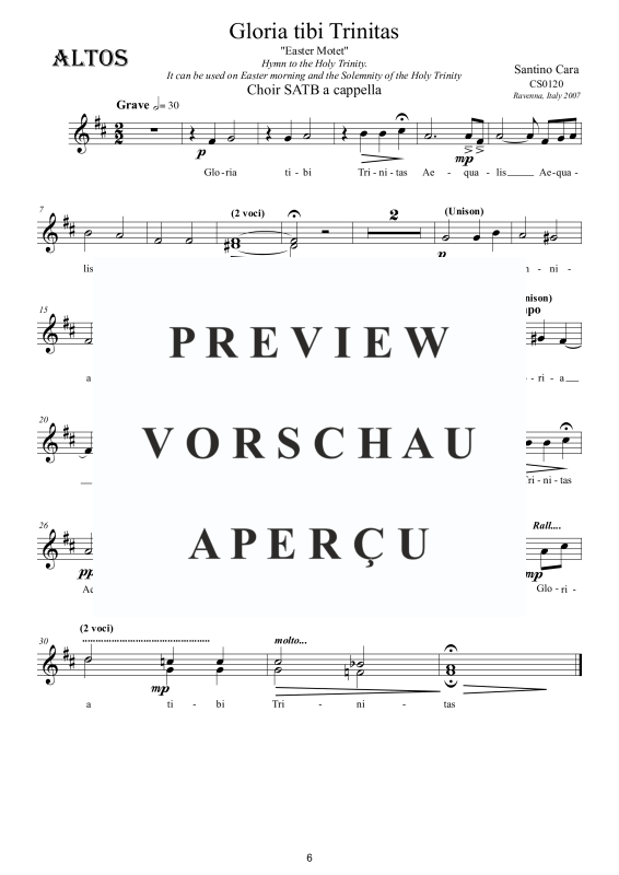 Produktgalerie: Seite 7 von 9 Gloria tibi Trinitas - Geistliche Hymne, , Gemischter Chor a capella