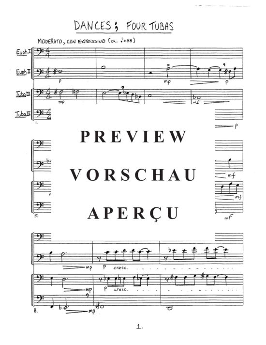Product gallery: Page 4 of 21 Dances: Four Tubas , , (Tuba Quartett EETT)