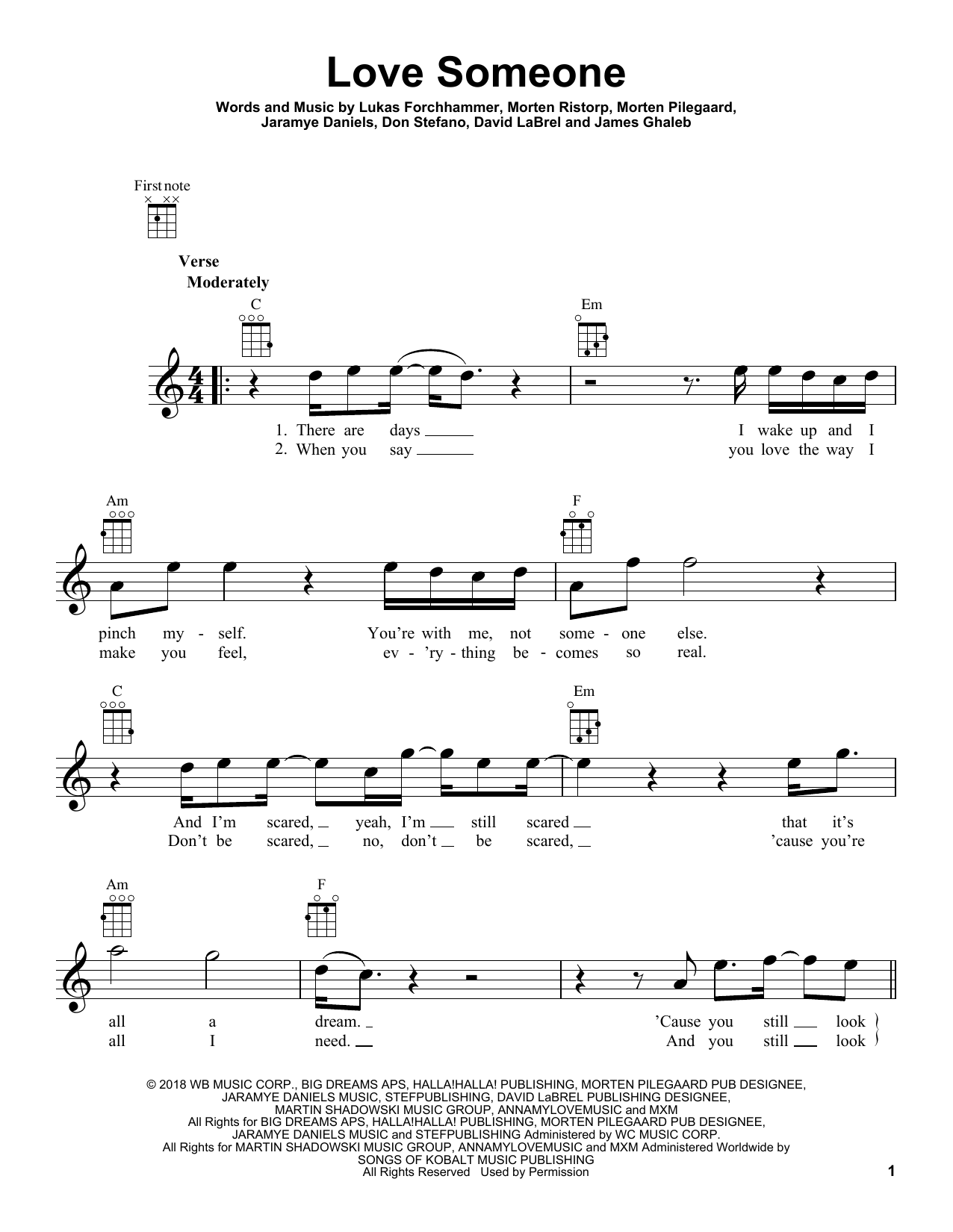 Product gallery: Page 1 of 1 Love Someone, Lukas Graham