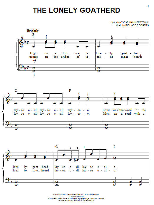 Produktbild zu: The Lonely Goatherd (from The Sound of Music)