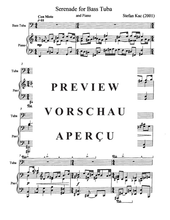 Produktgalerie: Seite 5 von 20 Serenade for Bass Tuba , , (Tuba + Klavier)