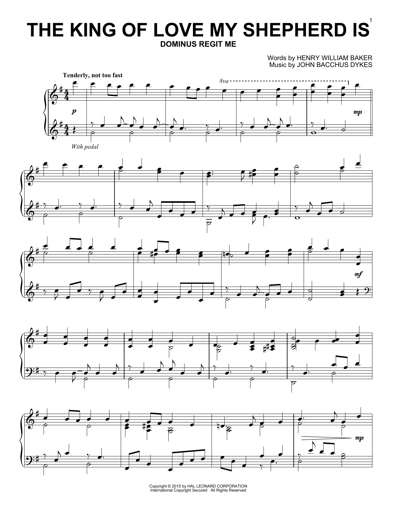 Produktgalerie: Seite 1 von 1 The King Of Love My Shepherd Is, Henry Williams Baker, Klavier