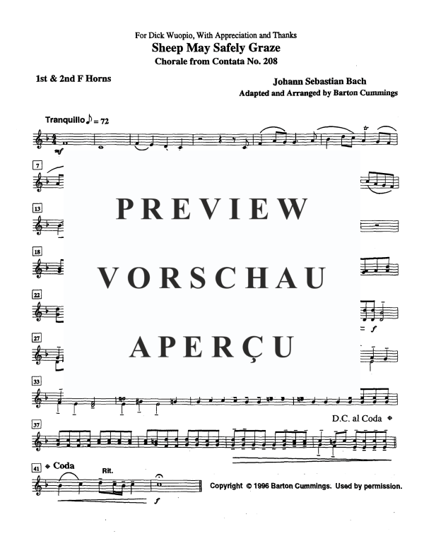 Produktgalerie: Seite 11 von 11 Schafe können sicher weiden, , Brass Ensemble - Nonett