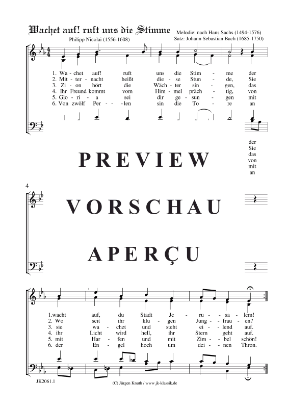 Produktgalerie: Seite 2 von 3 Wachet auf! ruft uns die Stimme, , Gemischter Chor