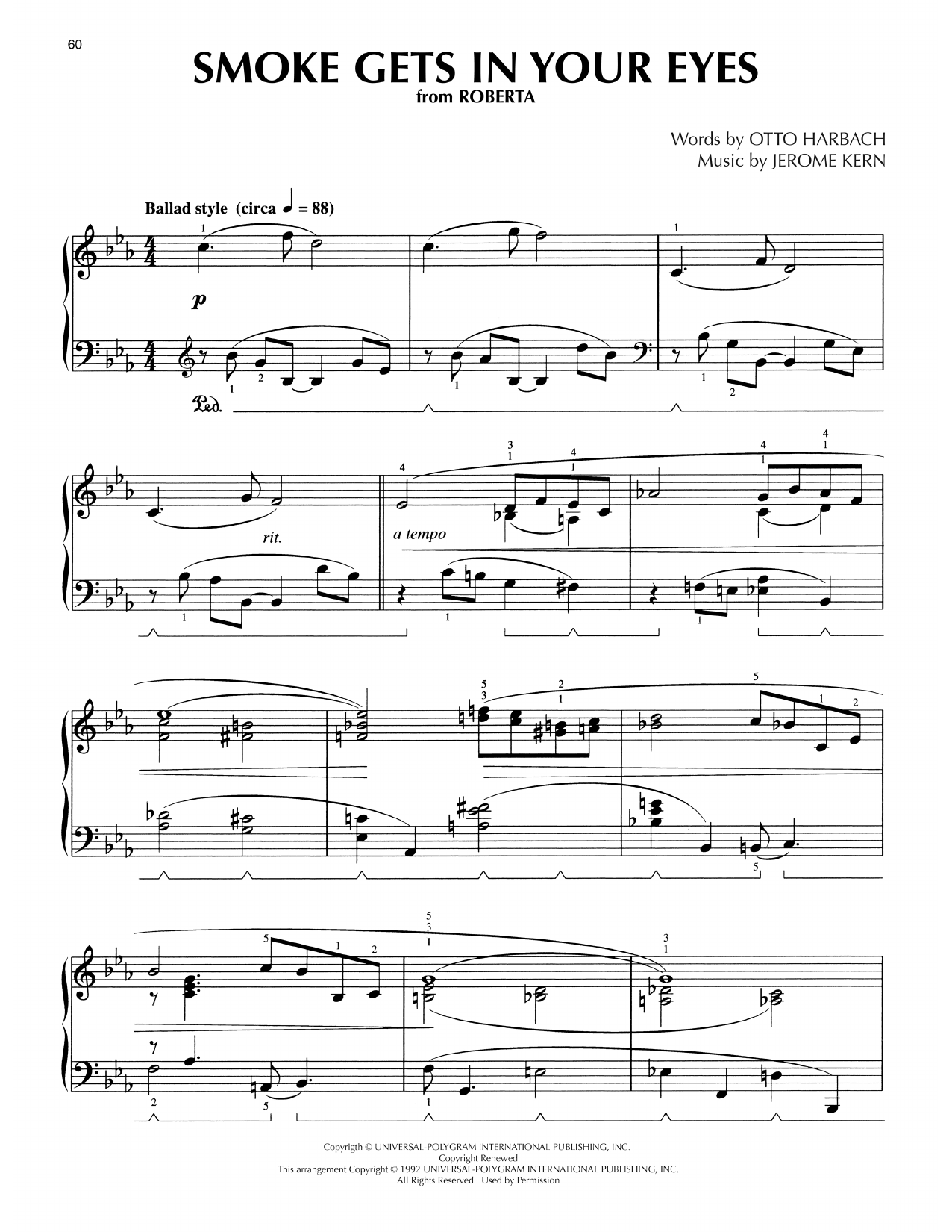 Produktbild zu: Smoke Gets In Your Eyes (arr. Lee Evans)