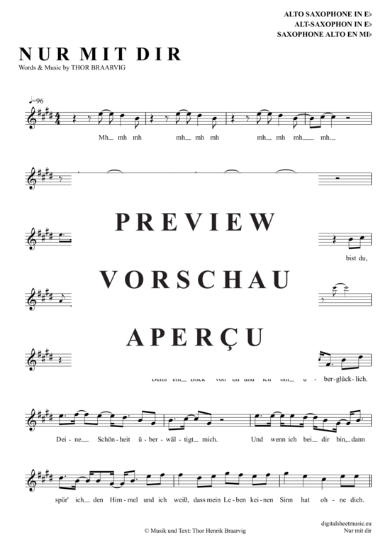 Product gallery: Page 2 of 4 Nur Mit Dir , Braarvig, Thor, Alto Saxophone