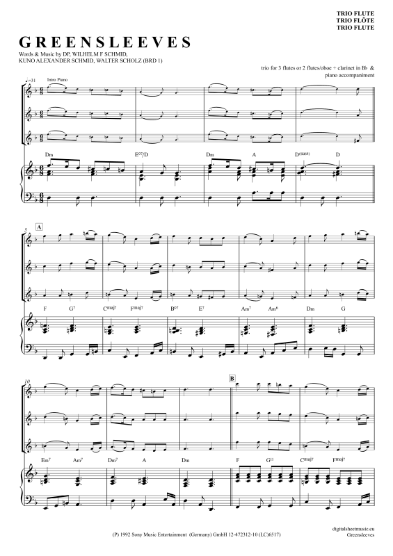 Product picture to: GreensleevesEdward Simoni