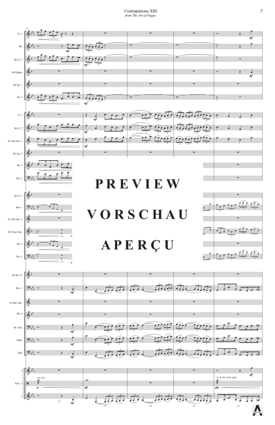 Produktgalerie: Seite 10 von 21 Contrapunctus 13 aus Kunst der Fuge , , (Concert Band)