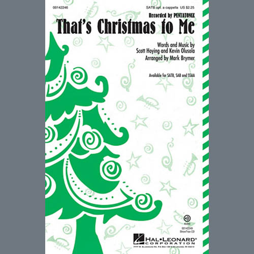 Produktbild zu: That's Christmas To Me (arr. Mark Brymer)