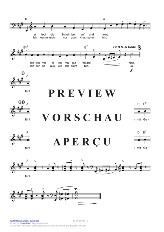 Produktgalerie: Seite 6 von 11 Liebe ist doch kein Ringelreih'n , Gitte, (Melodie-Stimmen in C/B/Es)