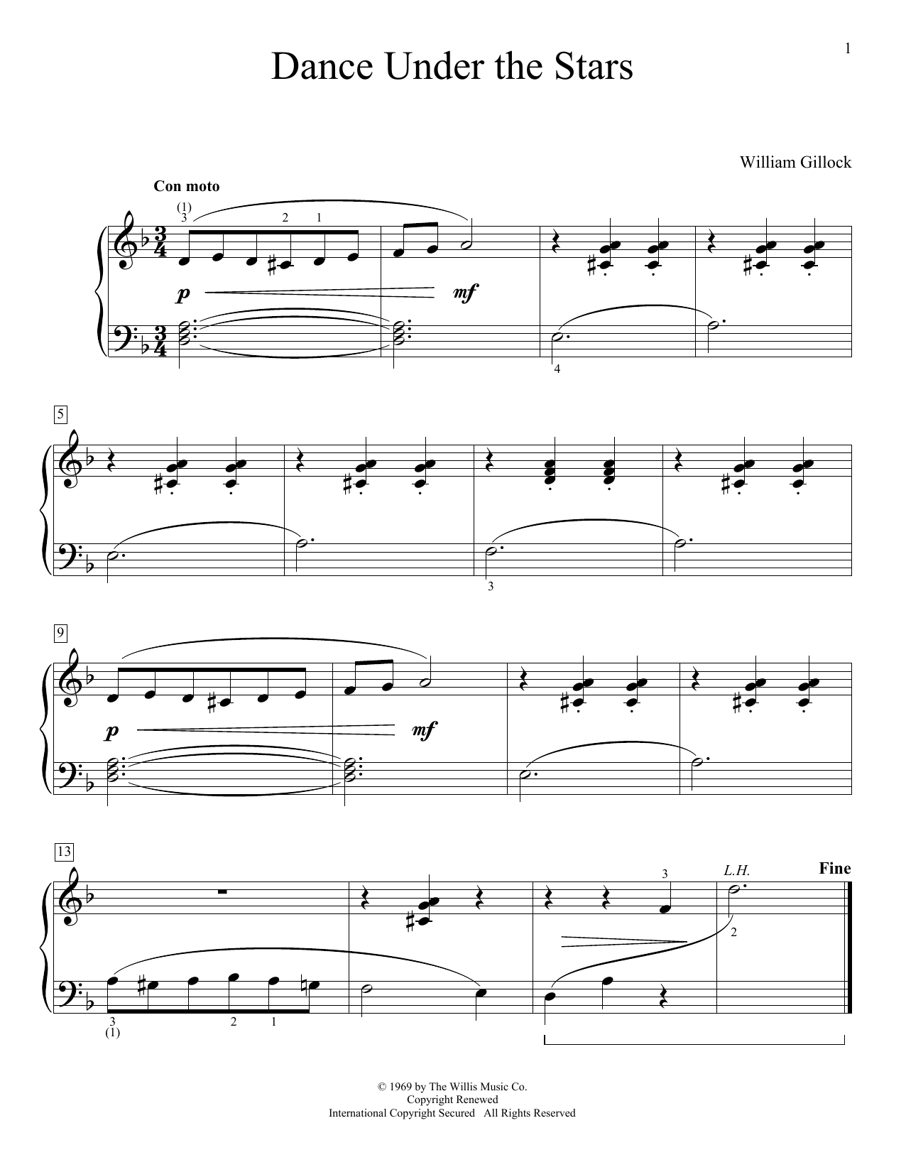 Produktgalerie: Seite 1 von 1 Dance Under the Stars, William Gillock, Klavier