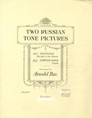 cover: No.2 Gopak (Two Russian Tone-Pictures) 'National Dance', Arnold Bax, Klavier